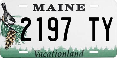 ME license plate 2197TY
