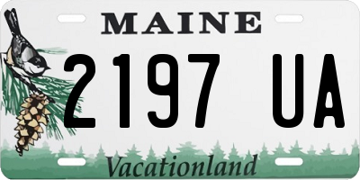 ME license plate 2197UA