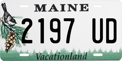 ME license plate 2197UD