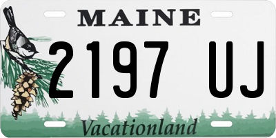 ME license plate 2197UJ