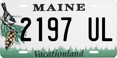 ME license plate 2197UL