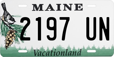 ME license plate 2197UN