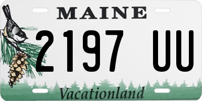 ME license plate 2197UU