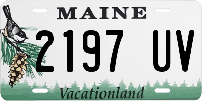 ME license plate 2197UV