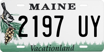 ME license plate 2197UY