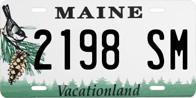 ME license plate 2198SM