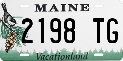 ME license plate 2198TG