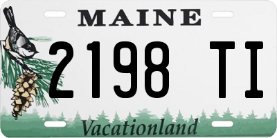 ME license plate 2198TI