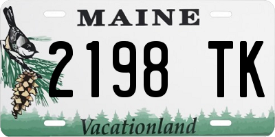 ME license plate 2198TK