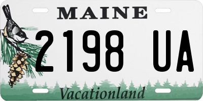 ME license plate 2198UA