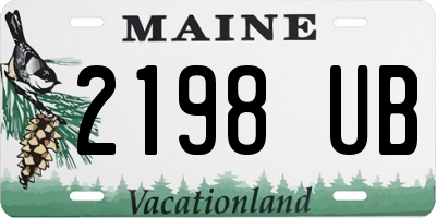 ME license plate 2198UB