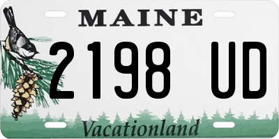 ME license plate 2198UD
