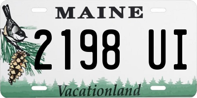 ME license plate 2198UI