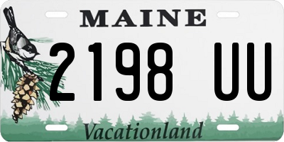 ME license plate 2198UU