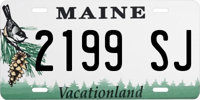 ME license plate 2199SJ