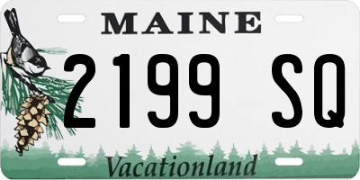 ME license plate 2199SQ