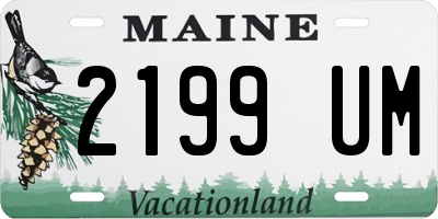 ME license plate 2199UM