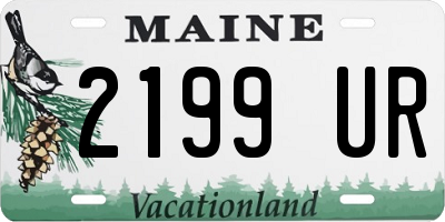 ME license plate 2199UR