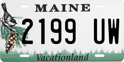 ME license plate 2199UW