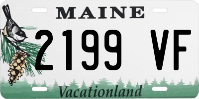 ME license plate 2199VF