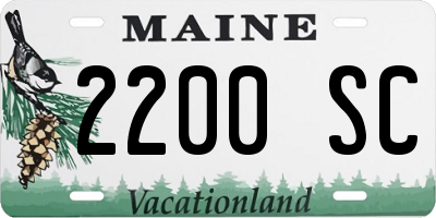 ME license plate 2200SC