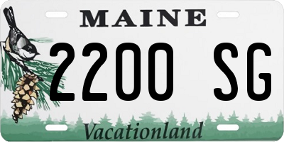 ME license plate 2200SG