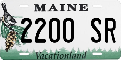 ME license plate 2200SR