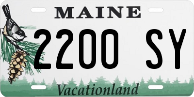 ME license plate 2200SY