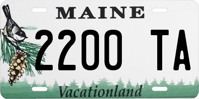 ME license plate 2200TA