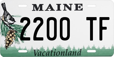 ME license plate 2200TF
