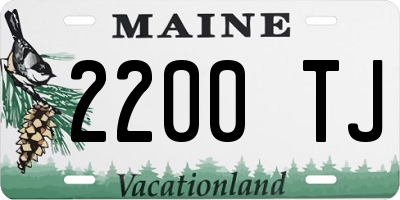 ME license plate 2200TJ
