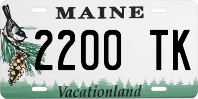 ME license plate 2200TK
