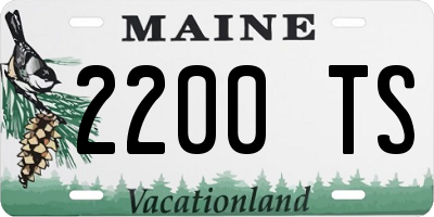 ME license plate 2200TS