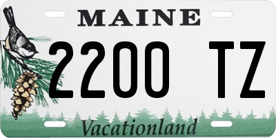 ME license plate 2200TZ