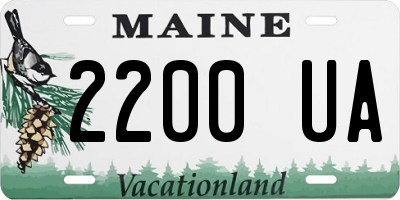 ME license plate 2200UA