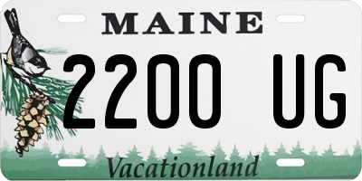 ME license plate 2200UG