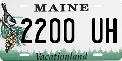 ME license plate 2200UH