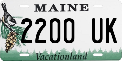 ME license plate 2200UK