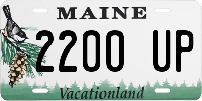 ME license plate 2200UP