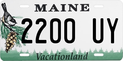 ME license plate 2200UY