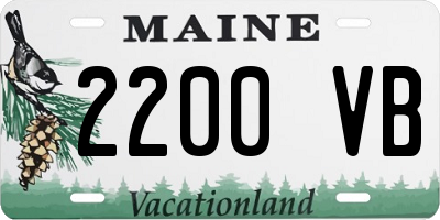 ME license plate 2200VB