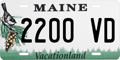 ME license plate 2200VD