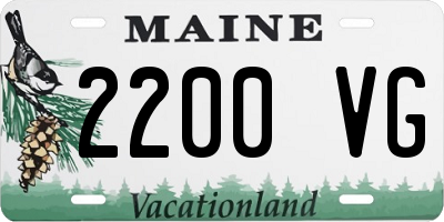 ME license plate 2200VG