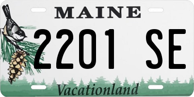 ME license plate 2201SE