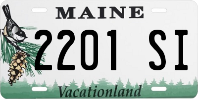 ME license plate 2201SI