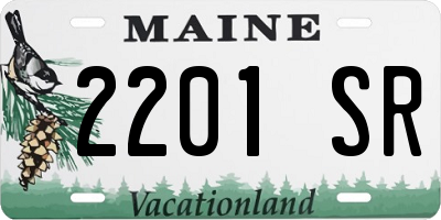 ME license plate 2201SR