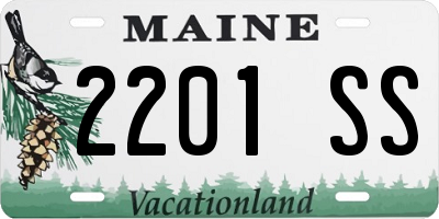 ME license plate 2201SS