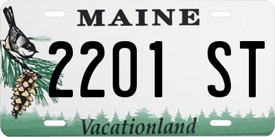 ME license plate 2201ST