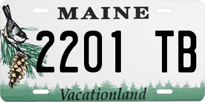 ME license plate 2201TB