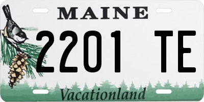 ME license plate 2201TE